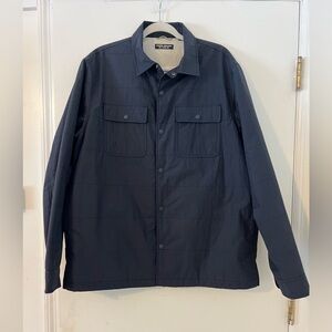 OOBE Brand Men's Snap Front Deck Shirt Jacket blue size L (H102)